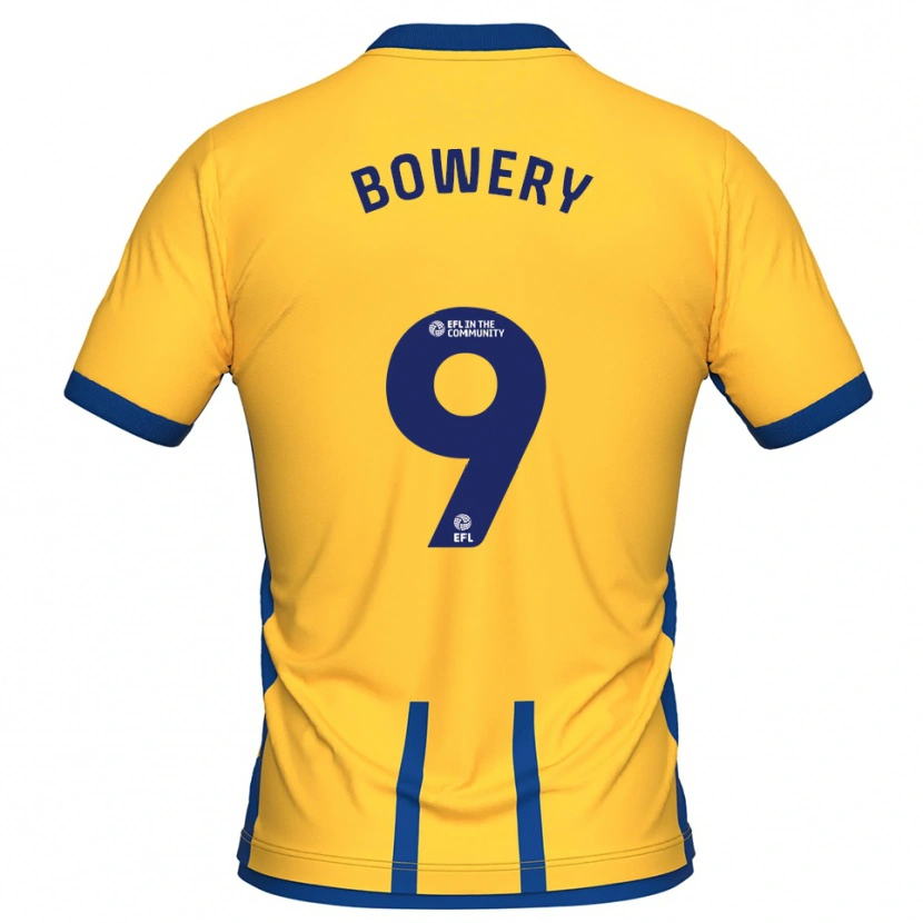 Danxen Hombre Camiseta Jordan Bowery #9 Amarillo Azul 1ª Equipación 2025/26 La Camisa