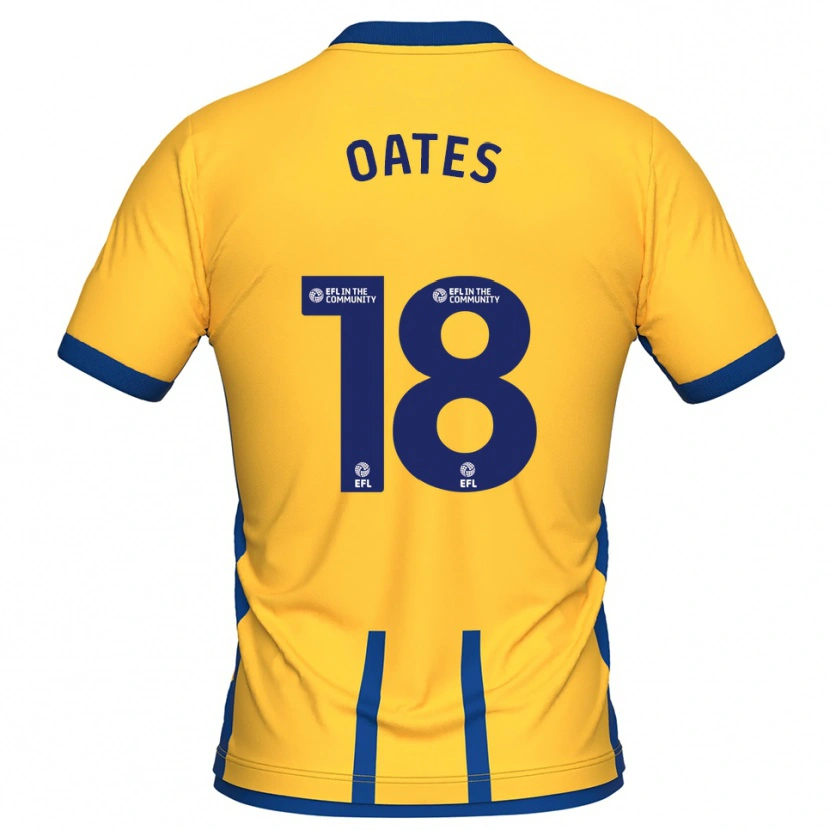Danxen Hombre Camiseta Rhys Oates #18 Amarillo Azul 1ª Equipación 2025/26 La Camisa