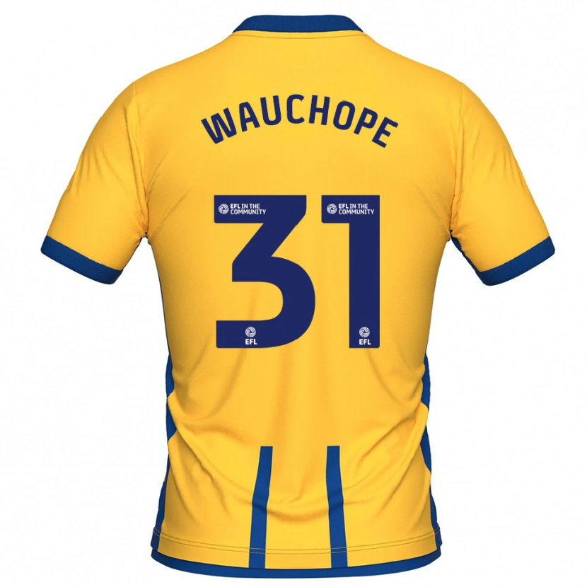 Danxen Hombre Camiseta Darien Wauchope #31 Amarillo Azul 1ª Equipación 2025/26 La Camisa
