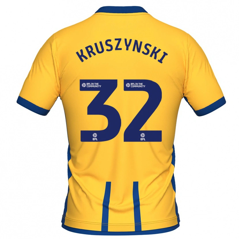 Danxen Hombre Camiseta Jakub Kruszynski #32 Amarillo Azul 1ª Equipación 2025/26 La Camisa