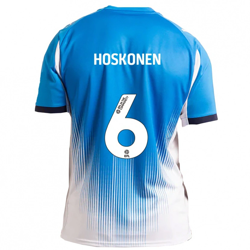 Danxen Hombre Camiseta Arttu Hoskonen #6 Azul Blanco 1ª Equipación 2025/26 La Camisa