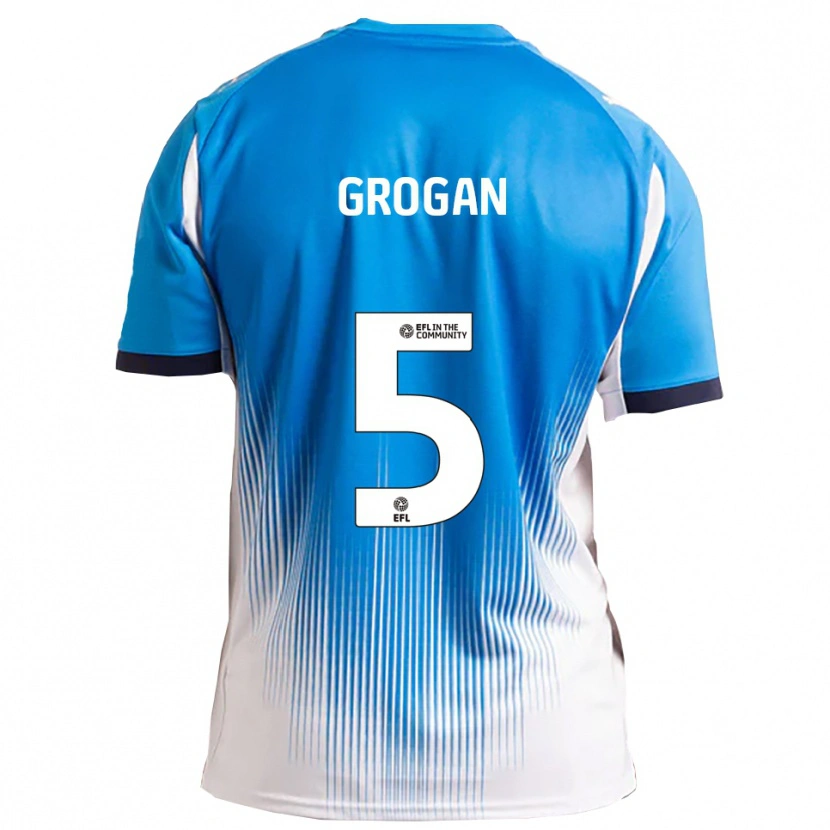 Danxen Hombre Camiseta Christy Grogan #5 Azul Blanco 1ª Equipación 2025/26 La Camisa