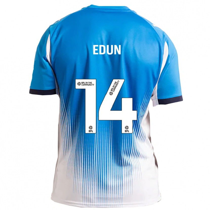 Danxen Hombre Camiseta Tayo Edun #14 Azul Blanco 1ª Equipación 2025/26 La Camisa