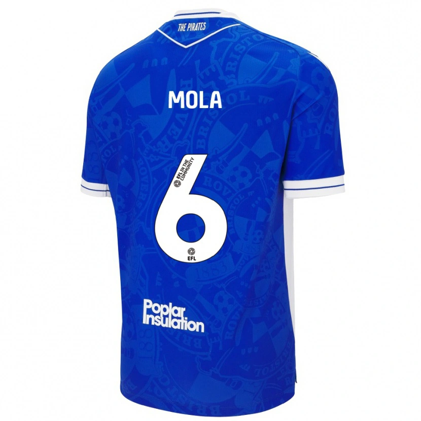 Danxen Hombre Camiseta Clinton Mola #6 Azul Blanco 1ª Equipación 2025/26 La Camisa