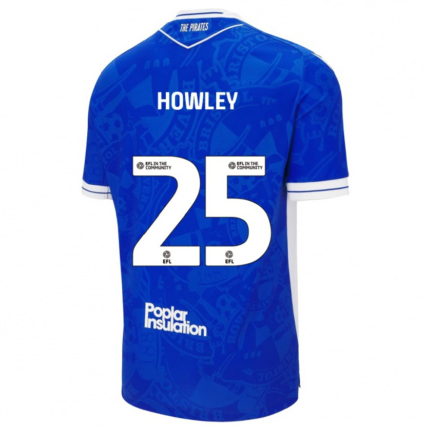 Danxen Hombre Camiseta Ryan Howley #25 Azul Blanco 1ª Equipación 2025/26 La Camisa