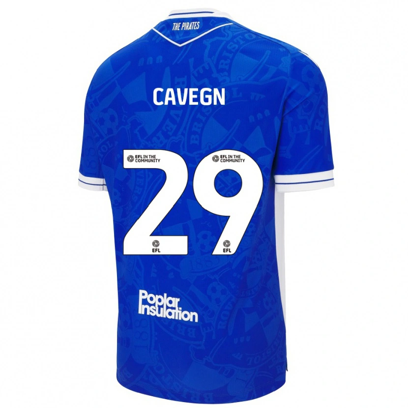 Danxen Hombre Camiseta Fabrizio Cavegn #29 Azul Blanco 1ª Equipación 2025/26 La Camisa