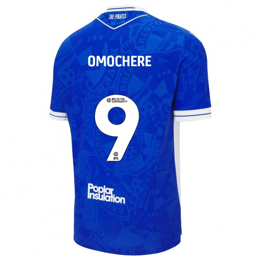 Danxen Hombre Camiseta Promise Omochere #9 Azul Blanco 1ª Equipación 2025/26 La Camisa
