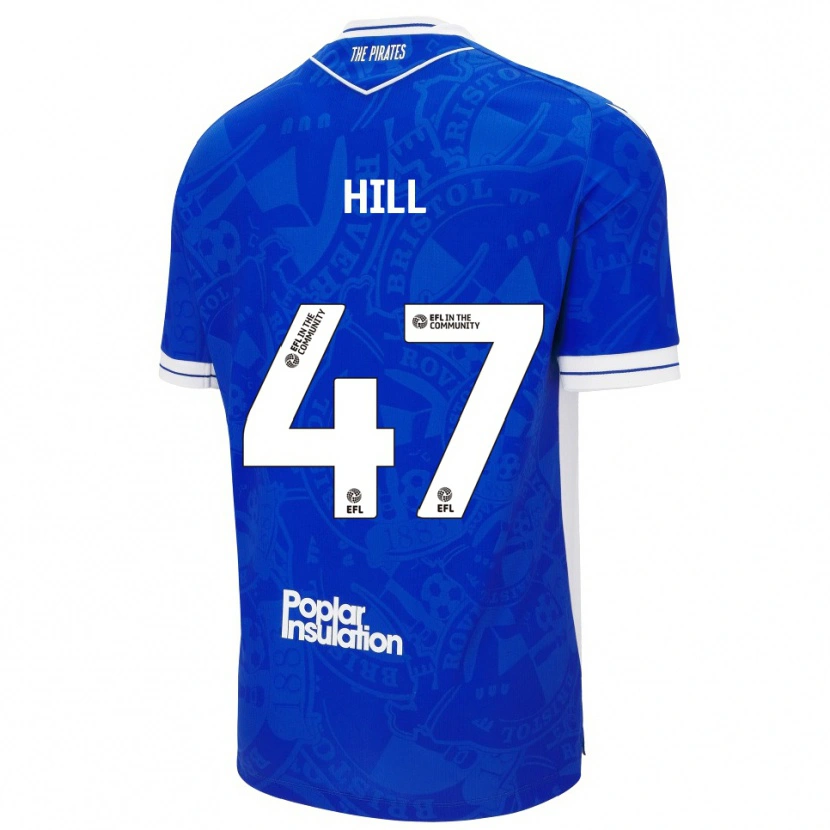 Danxen Hombre Camiseta Kian Hill #47 Azul Blanco 1ª Equipación 2025/26 La Camisa