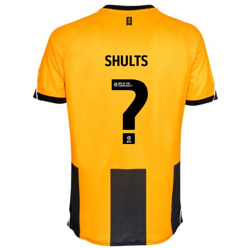 Danxen Hombre Camiseta Sophie Shults #0 Naranja Negro 1ª Equipación 2025/26 La Camisa