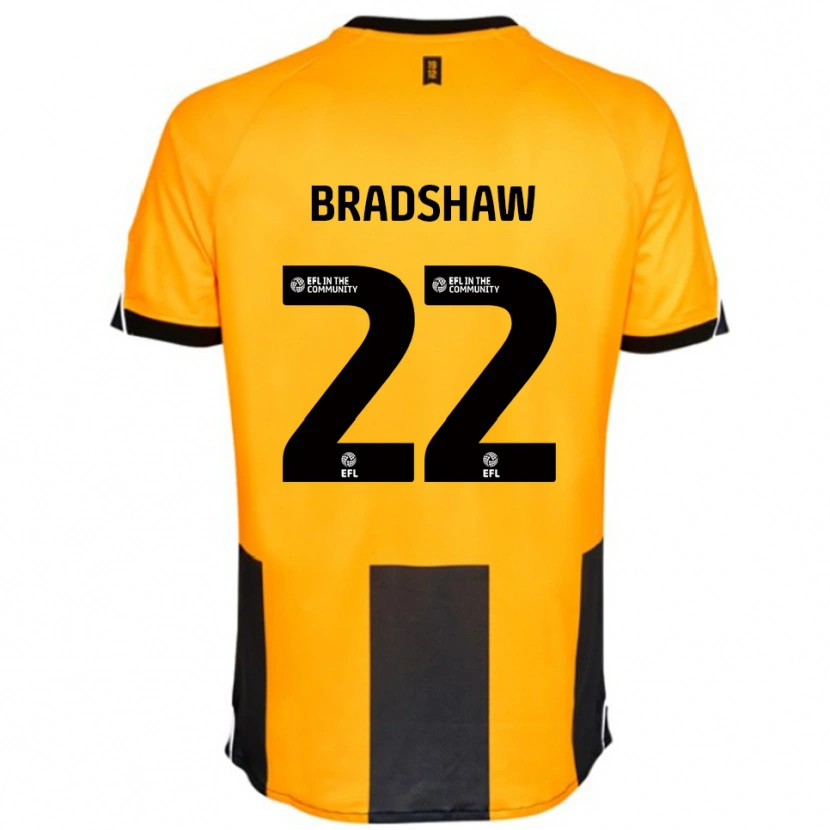 Danxen Hombre Camiseta Zak Bradshaw #22 Naranja Negro 1ª Equipación 2025/26 La Camisa