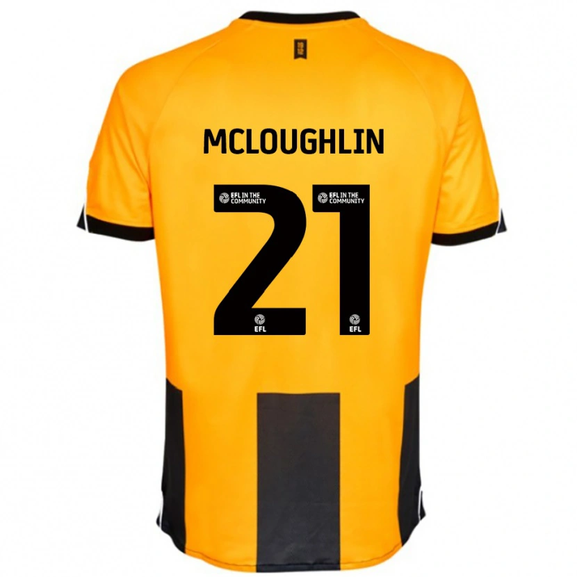 Danxen Hombre Camiseta Shane Mcloughlin #21 Naranja Negro 1ª Equipación 2025/26 La Camisa