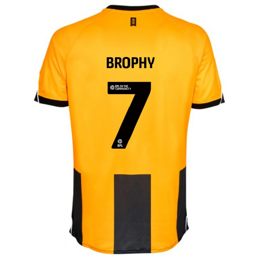 Danxen Hombre Camiseta James Brophy #7 Naranja Negro 1ª Equipación 2025/26 La Camisa