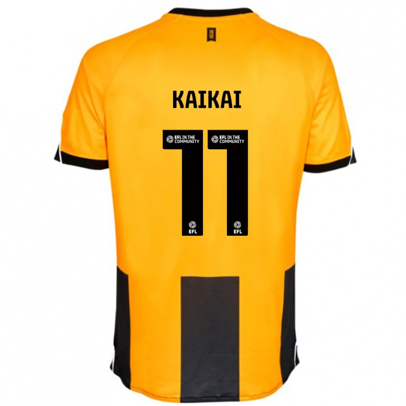 Danxen Hombre Camiseta Sullay Kaikai #11 Naranja Negro 1ª Equipación 2025/26 La Camisa