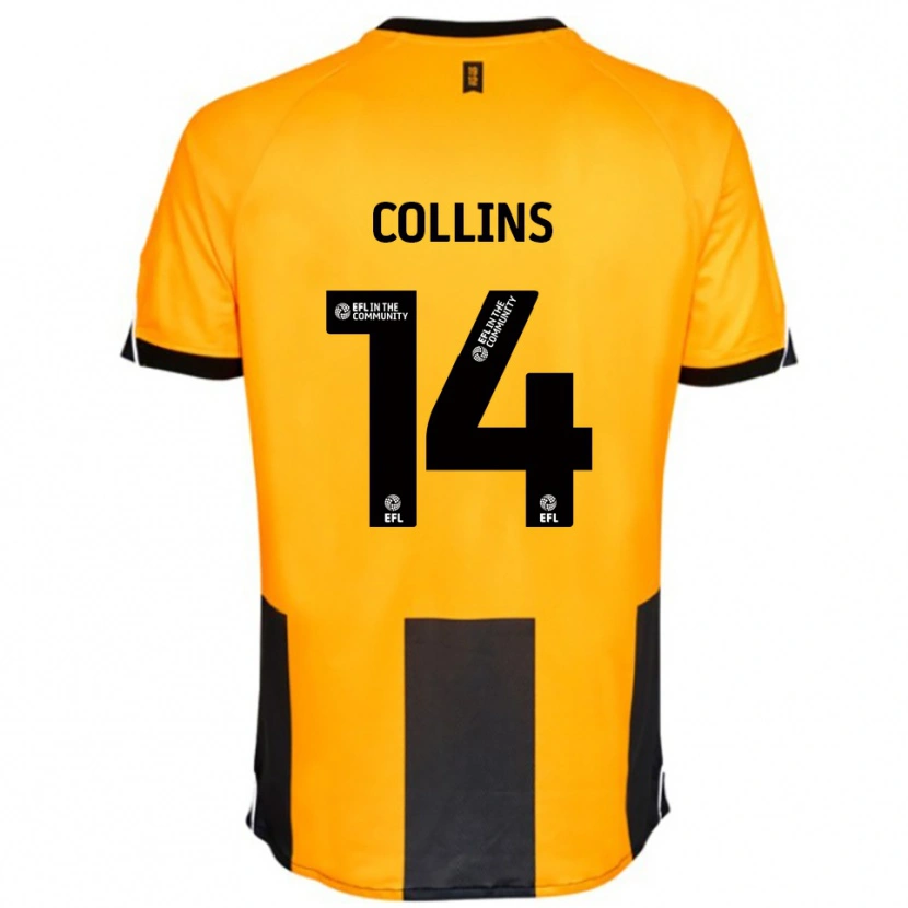 Danxen Hombre Camiseta Natasha Collins #14 Naranja Negro 1ª Equipación 2025/26 La Camisa