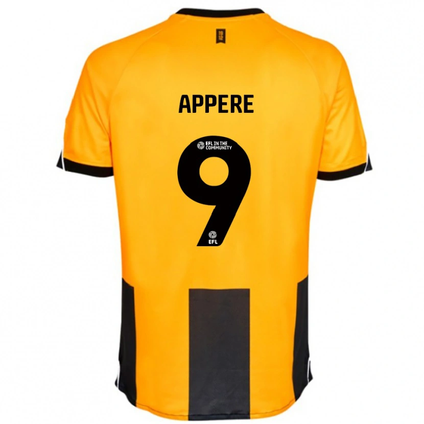 Danxen Hombre Camiseta Louis Appéré #9 Naranja Negro 1ª Equipación 2025/26 La Camisa