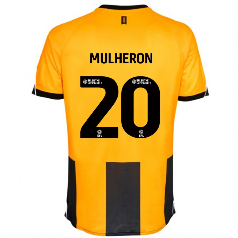 Danxen Hombre Camiseta Bronwyn Mulheron #20 Naranja Negro 1ª Equipación 2025/26 La Camisa