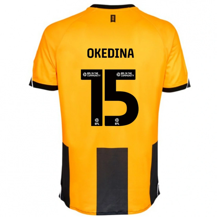 Danxen Hombre Camiseta Jubril Okedina #15 Naranja Negro 1ª Equipación 2025/26 La Camisa