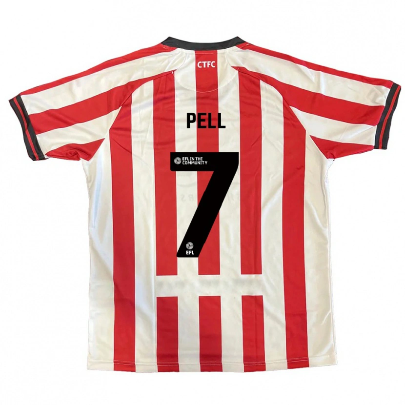 Danxen Hombre Camiseta Harry Pell #7 Rojo Blanco Negro 1ª Equipación 2025/26 La Camisa