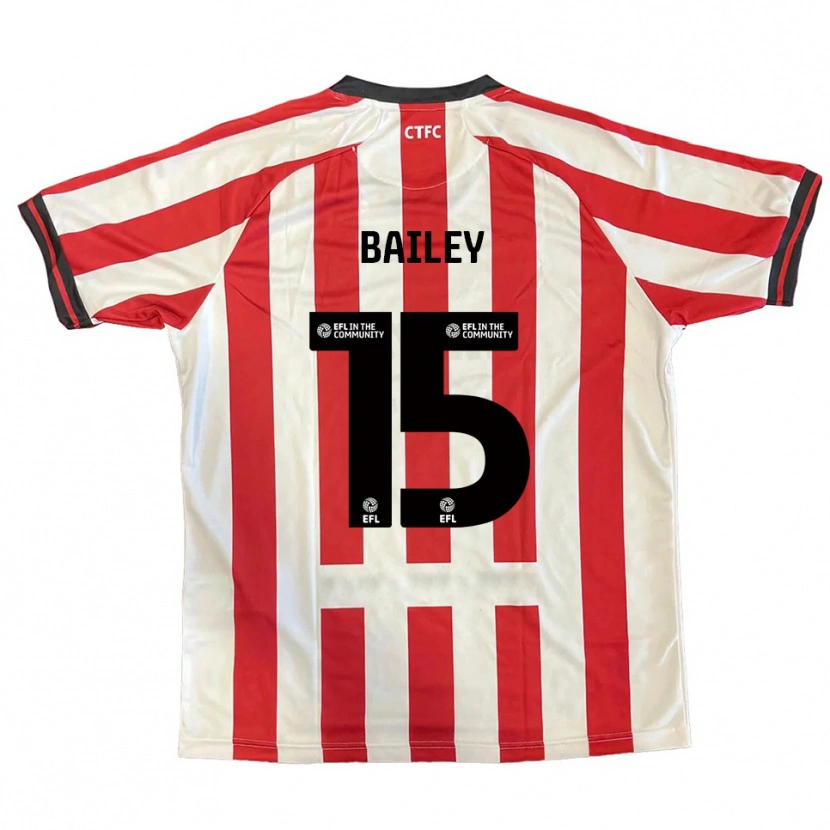 Danxen Hombre Camiseta Ieuan Bailey #15 Rojo Blanco Negro 1ª Equipación 2025/26 La Camisa