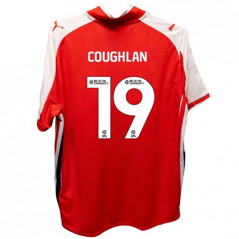 Danxen Hombre Camiseta Ronan Coughlan #19 Rojo Blanco 1ª Equipación 2025/26 La Camisa