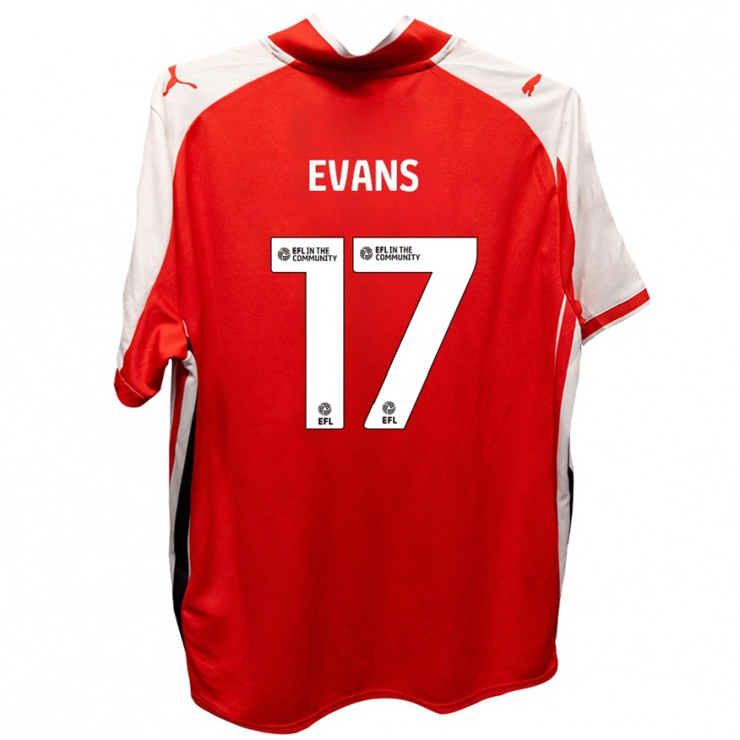 Danxen Hombre Camiseta Ched Evans #17 Rojo Blanco 1ª Equipación 2025/26 La Camisa