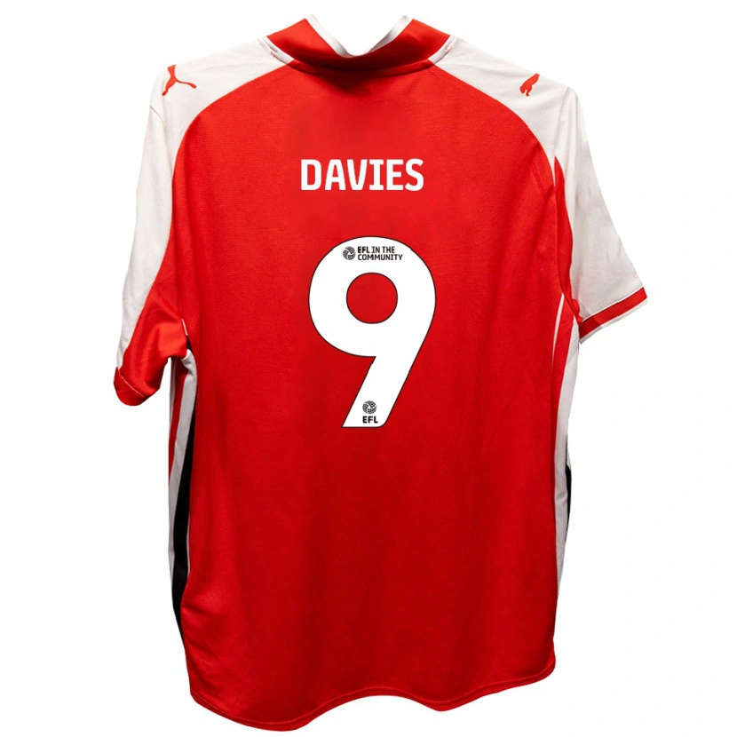 Danxen Hombre Camiseta Will Davies #9 Rojo Blanco 1ª Equipación 2025/26 La Camisa