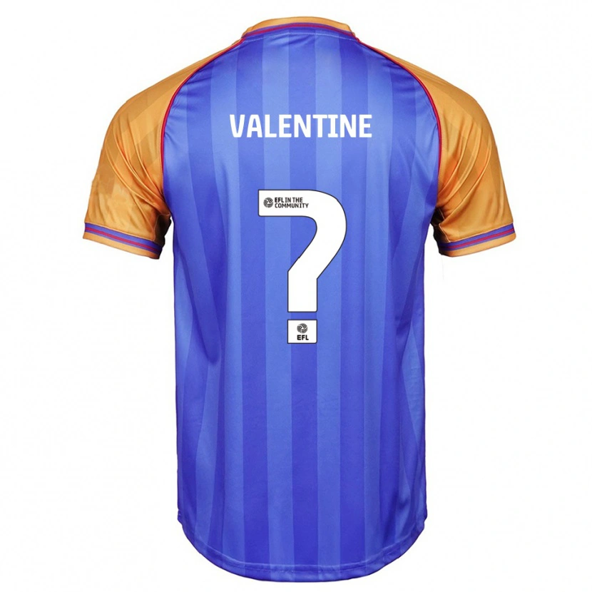 Danxen Hombre Camiseta Jayden Valentine #0 Azul Naranja 1ª Equipación 2025/26 La Camisa
