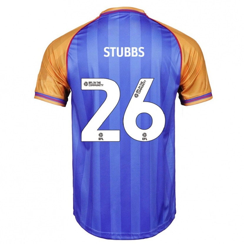 Danxen Hombre Camiseta Sam Stubbs #26 Azul Naranja 1ª Equipación 2025/26 La Camisa