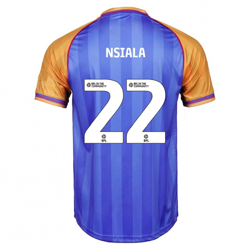 Danxen Hombre Camiseta Toto Nsiala #22 Azul Naranja 1ª Equipación 2025/26 La Camisa