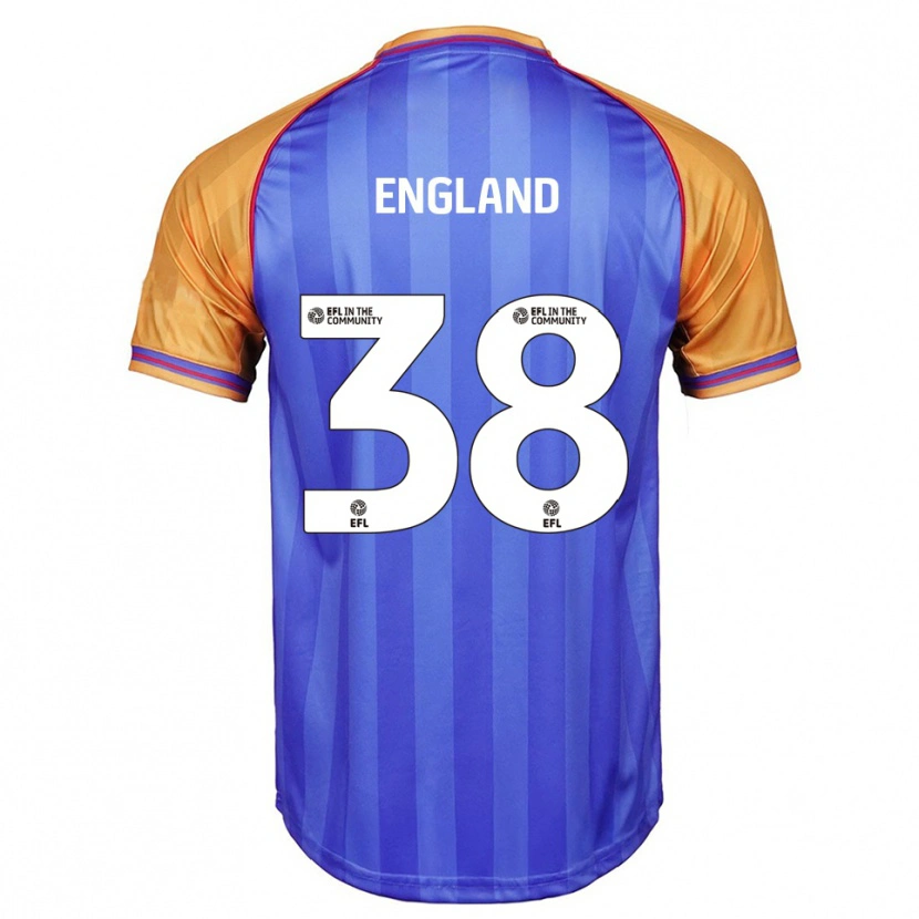 Danxen Hombre Camiseta Isaac England #38 Azul Naranja 1ª Equipación 2025/26 La Camisa