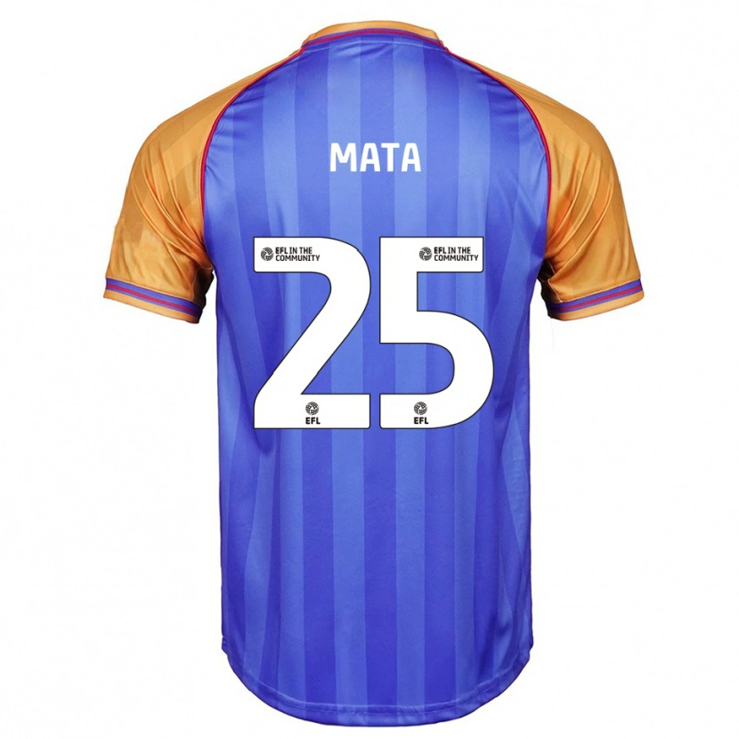 Danxen Hombre Camiseta Max Mata #25 Azul Naranja 1ª Equipación 2025/26 La Camisa