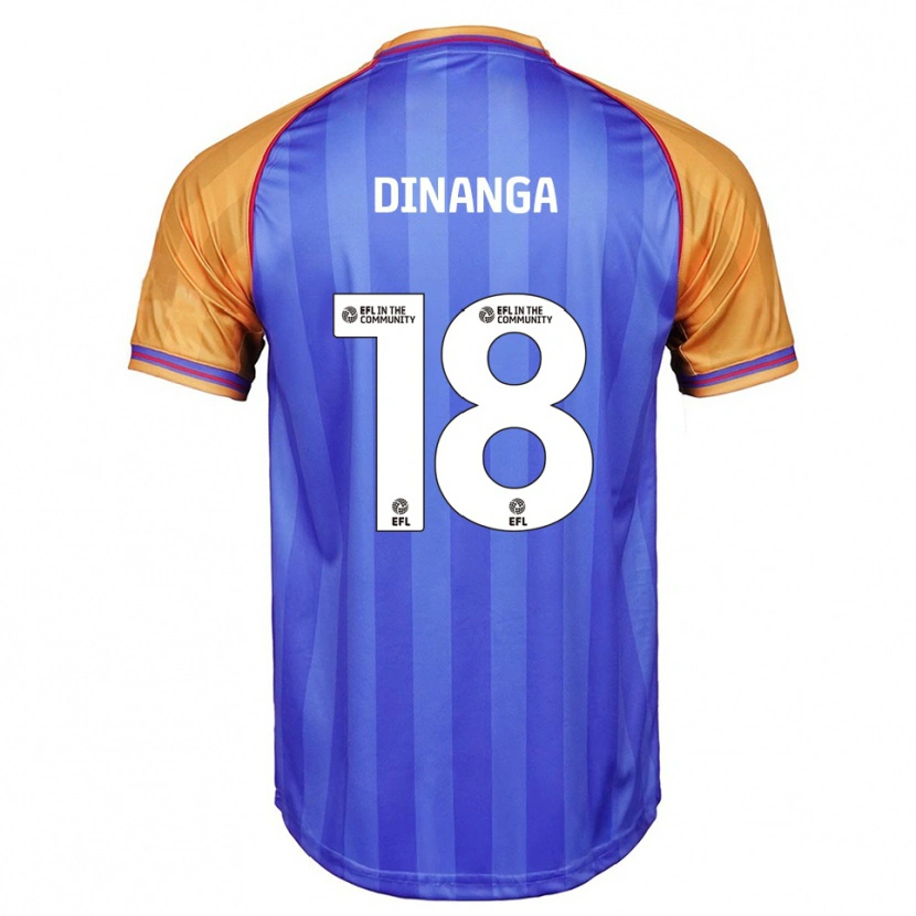 Danxen Hombre Camiseta Ricardo Dinanga #18 Azul Naranja 1ª Equipación 2025/26 La Camisa