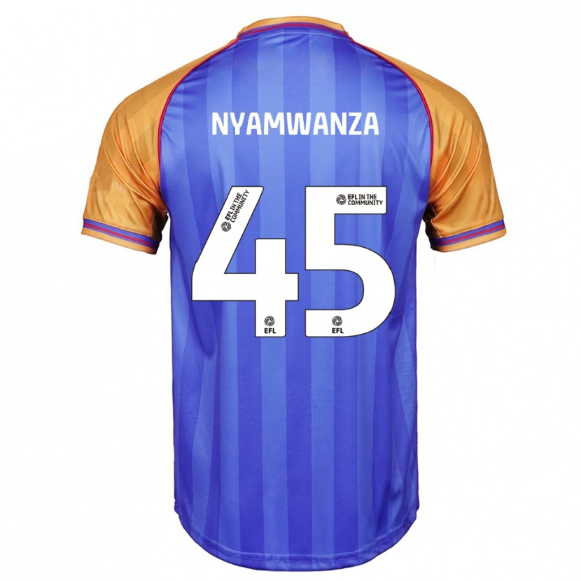 Danxen Hombre Camiseta Simba Nyamwanza #45 Azul Naranja 1ª Equipación 2025/26 La Camisa