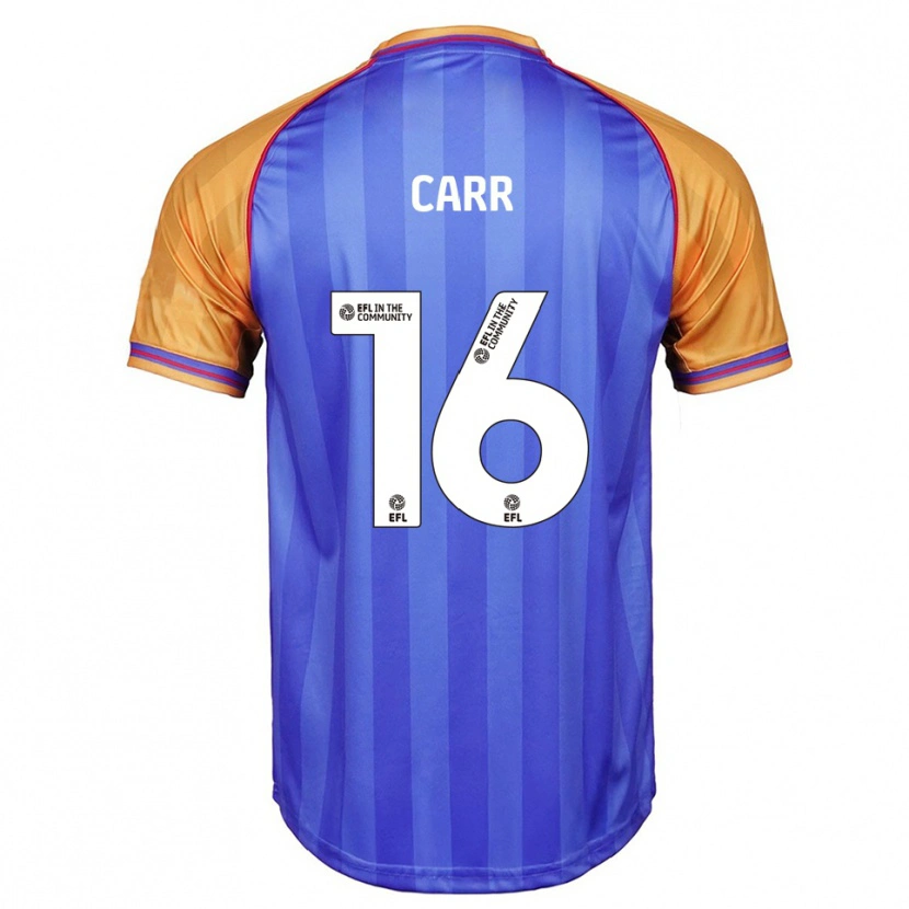 Danxen Hombre Camiseta Jeorgia Carr #16 Azul Naranja 1ª Equipación 2025/26 La Camisa