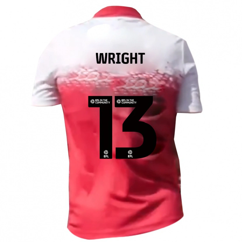 Danxen Hombre Camiseta Oliver Wright #13 Rojo Blanco 1ª Equipación 2025/26 La Camisa