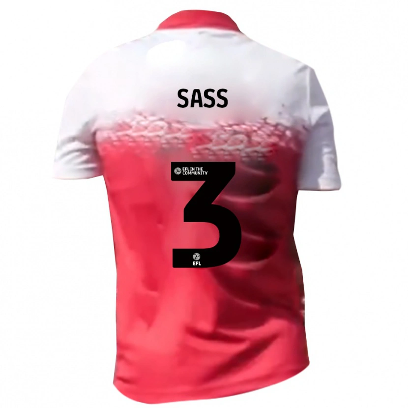 Danxen Hombre Camiseta Freddie Sass #3 Rojo Blanco 1ª Equipación 2025/26 La Camisa