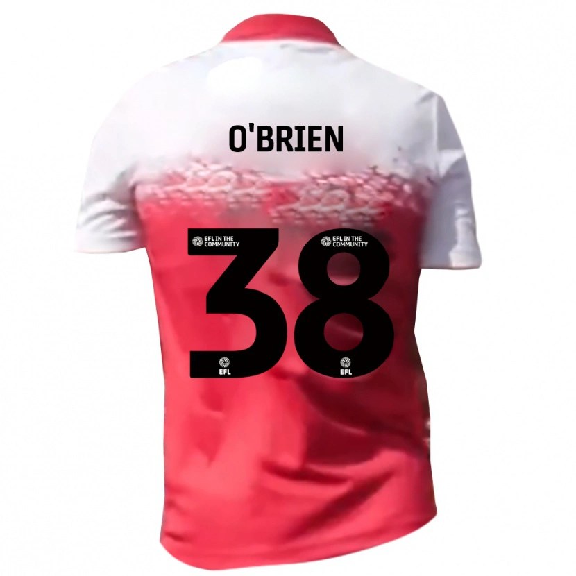 Danxen Hombre Camiseta Connor O'brien #38 Rojo Blanco 1ª Equipación 2025/26 La Camisa