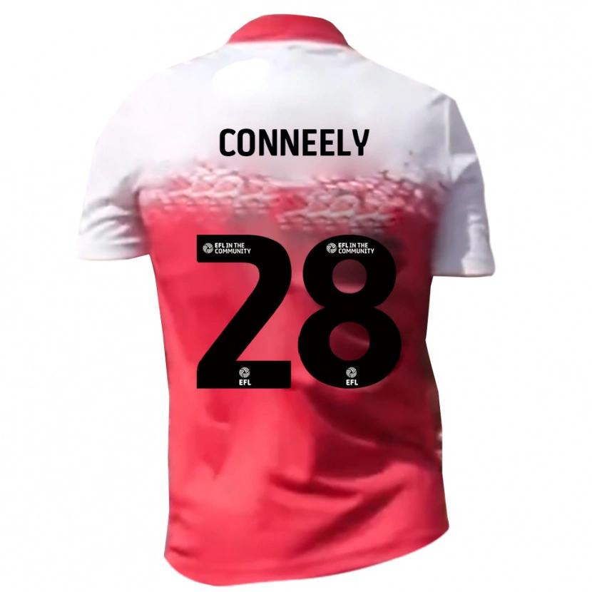 Danxen Hombre Camiseta Seamus Conneely #28 Rojo Blanco 1ª Equipación 2025/26 La Camisa