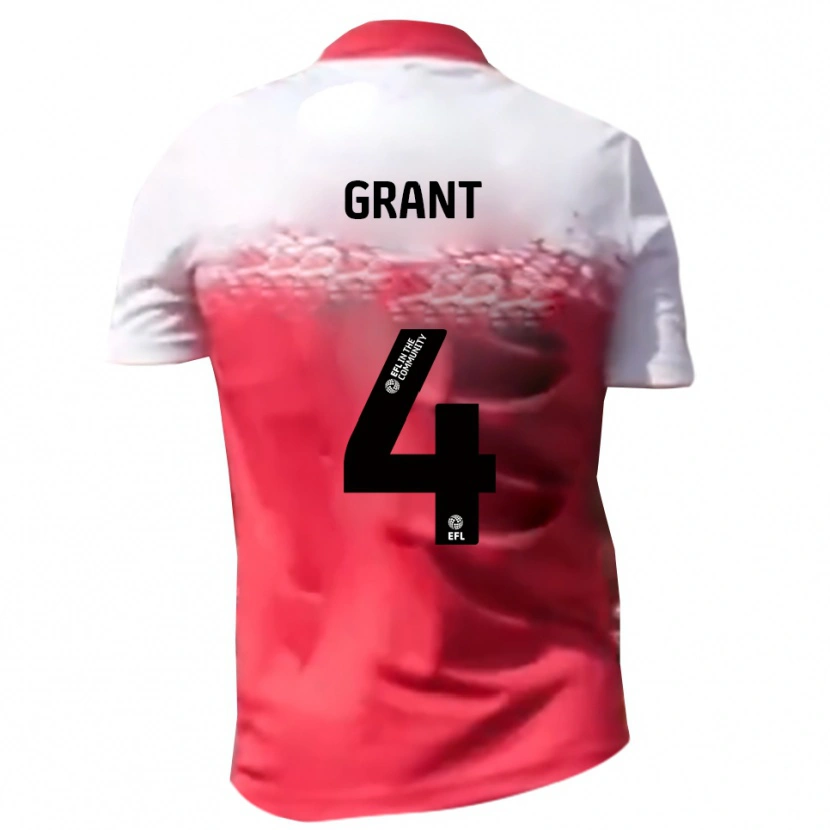 Danxen Hombre Camiseta Conor Grant #4 Rojo Blanco 1ª Equipación 2025/26 La Camisa