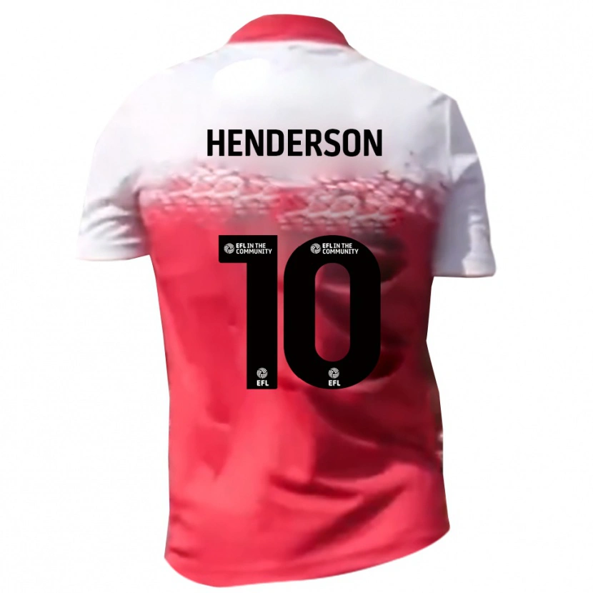 Danxen Hombre Camiseta Alex Henderson #10 Rojo Blanco 1ª Equipación 2025/26 La Camisa