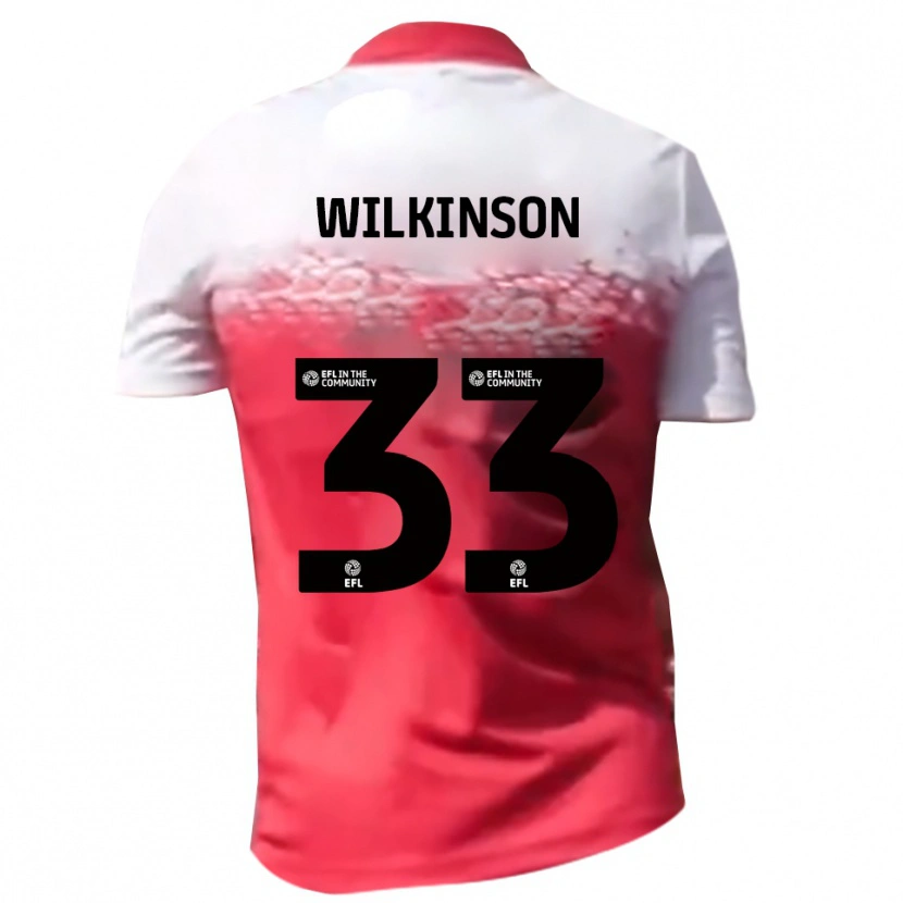 Danxen Hombre Camiseta Finlay Wilkinson #33 Rojo Blanco 1ª Equipación 2025/26 La Camisa