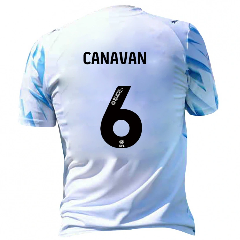 Danxen Hombre Camiseta Niall Canavan #6 Blanco Celeste 1ª Equipación 2025/26 La Camisa