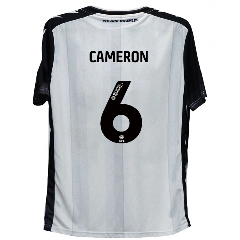 Danxen Hombre Camiseta Kyle Cameron #6 Blanco Negro 1ª Equipación 2025/26 La Camisa