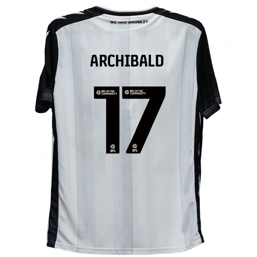 Danxen Hombre Camiseta Sam Archibald #17 Blanco Negro 1ª Equipación 2025/26 La Camisa