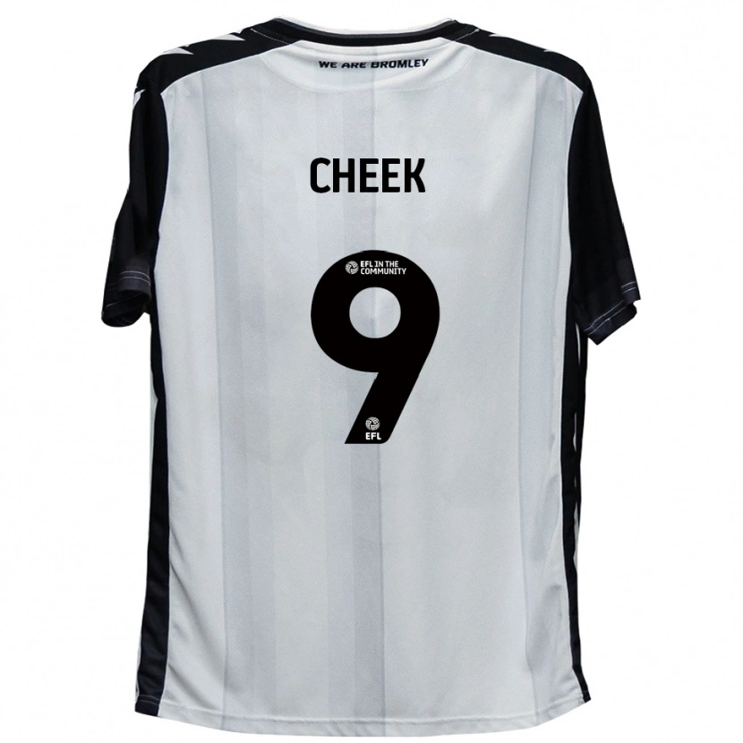 Danxen Hombre Camiseta Michael Cheek #9 Blanco Negro 1ª Equipación 2025/26 La Camisa