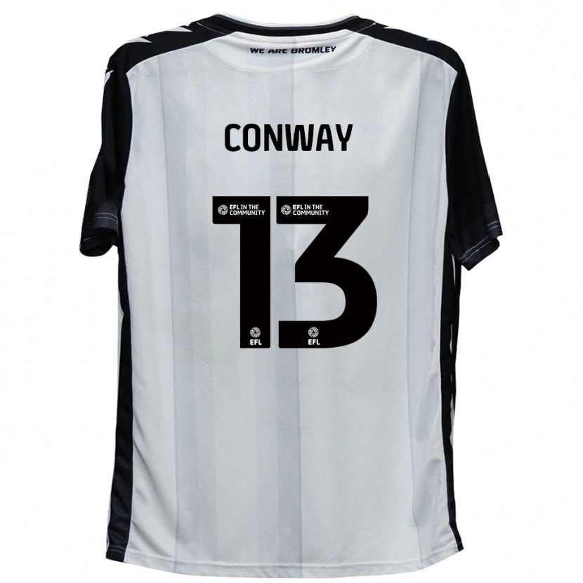 Danxen Hombre Camiseta Monty Conway #13 Blanco Negro 1ª Equipación 2025/26 La Camisa