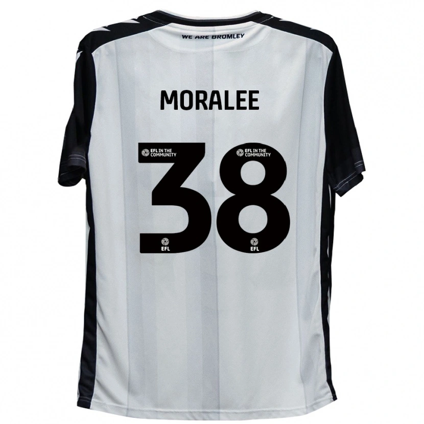 Danxen Hombre Camiseta Frankie Moralee #38 Blanco Negro 1ª Equipación 2025/26 La Camisa