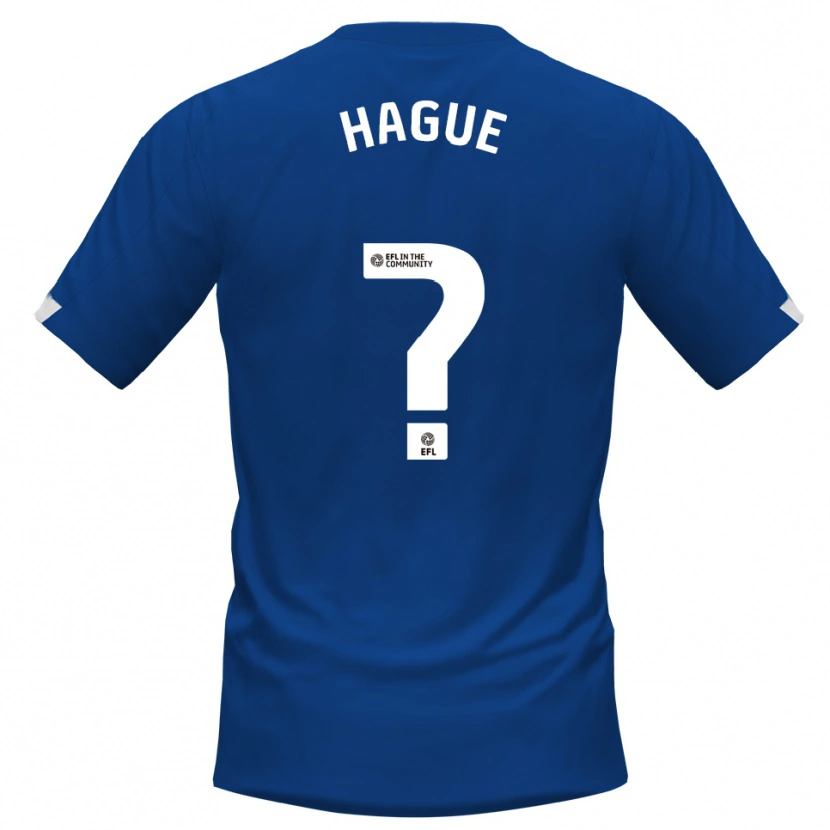 Danxen Hombre Camiseta Jon Hague #0 Azul Blanco 1ª Equipación 2025/26 La Camisa