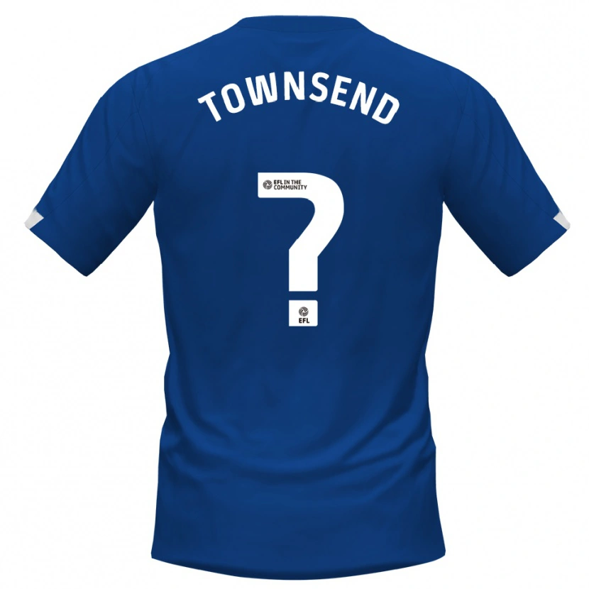 Danxen Hombre Camiseta Kadi Townsend #0 Azul Blanco 1ª Equipación 2025/26 La Camisa