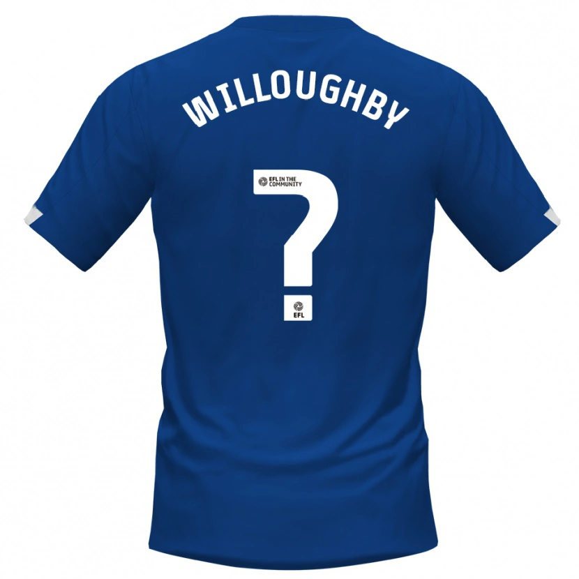 Danxen Hombre Camiseta Holly Willoughby #0 Azul Blanco 1ª Equipación 2025/26 La Camisa